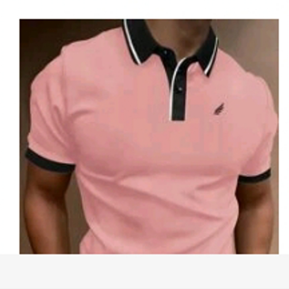 Polo style pink black and white